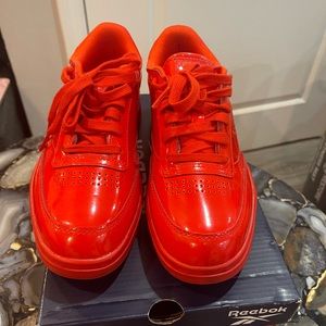 Cardi B Club C Double Women Shiny Red Sneakers Size 7